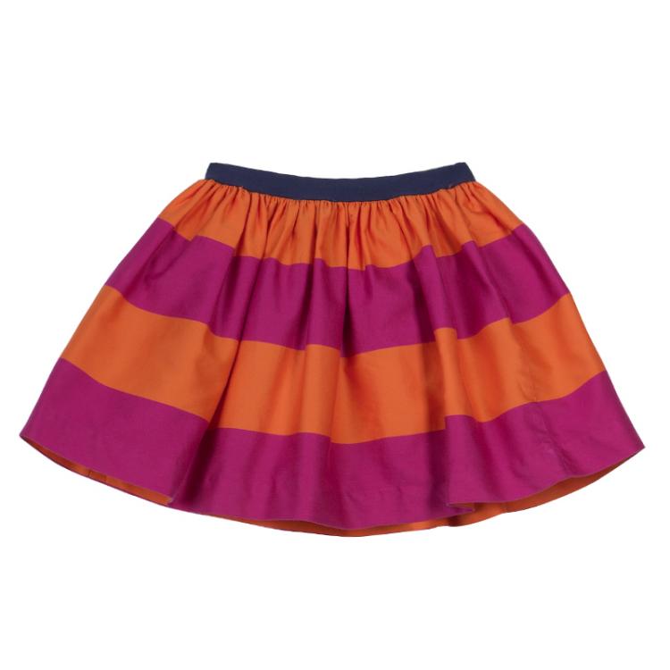 Pre Owned Ralph Lauren Orange and Pink Striped Skirt 6 Yrs