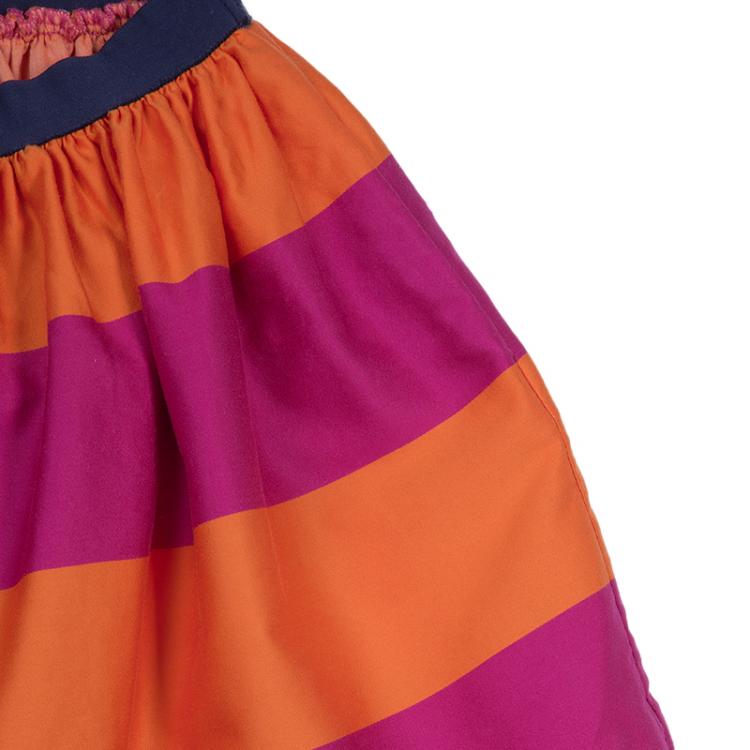Pre Owned Ralph Lauren Orange and Pink Striped Skirt 6 Yrs