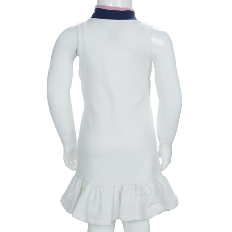 Pre Owned Ralph Lauren White Sleeveless Jersey Dress 4 Yrs