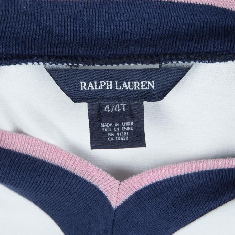 Pre Owned Ralph Lauren White Sleeveless Jersey Dress 4 Yrs