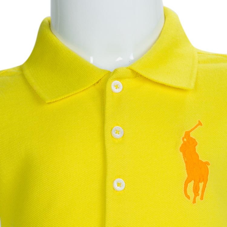 Pre Owned Ralph Lauren Yellow Polo T-Shirt 4 Yrs