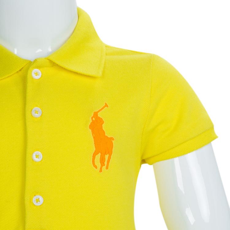 Pre Owned Ralph Lauren Yellow Polo T-Shirt 4 Yrs