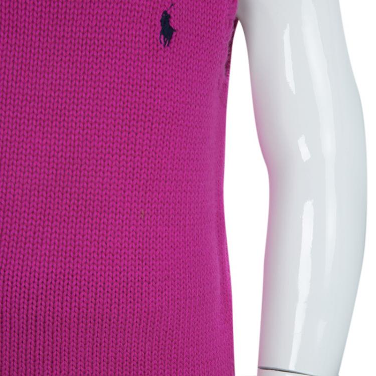 Pre Owned Ralph Lauren Pink Sleeveless Sweater 4 Yrs