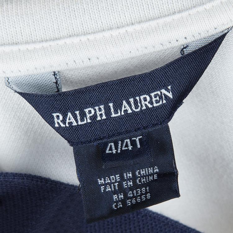 Pre Owned Ralph Lauren White Polo T-Shirt 4 Yrs