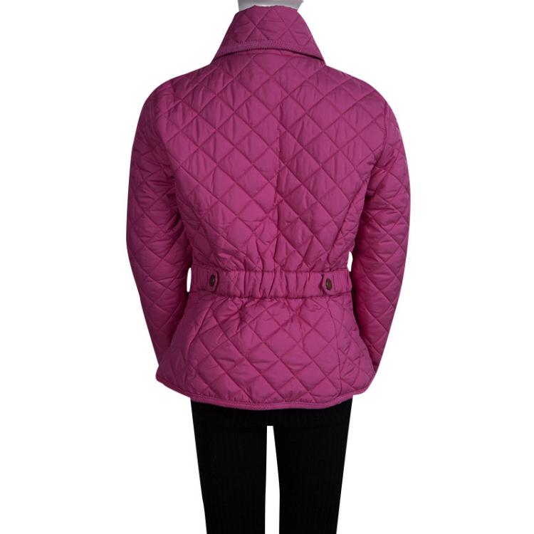 Pre Owned Ralph Lauren Kids Hot Pink Diamond Quilted Jacket 8-10 Yrs