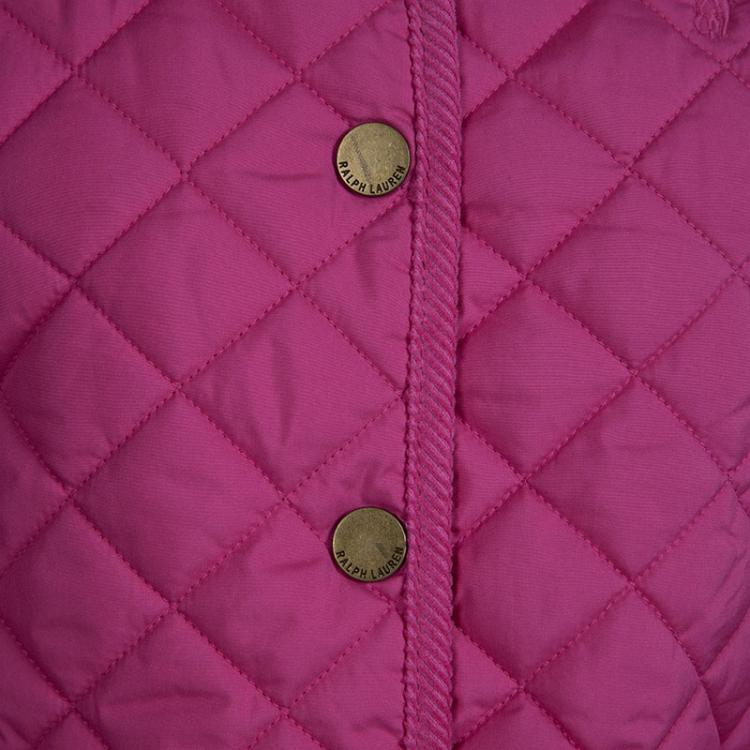 Pre Owned Ralph Lauren Kids Hot Pink Diamond Quilted Jacket 8-10 Yrs