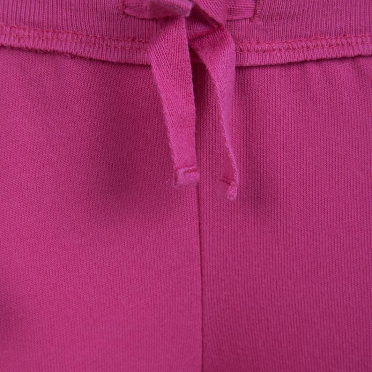 Pre Owned Polo By Ralph Lauren Pink Knit Ruched Jogger Pants 7 Yrs