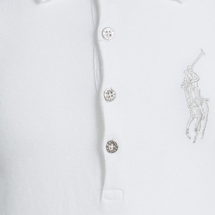 Pre Owned Ralph Lauren White Short Sleeve Polo T-Shirt 5 Yrs