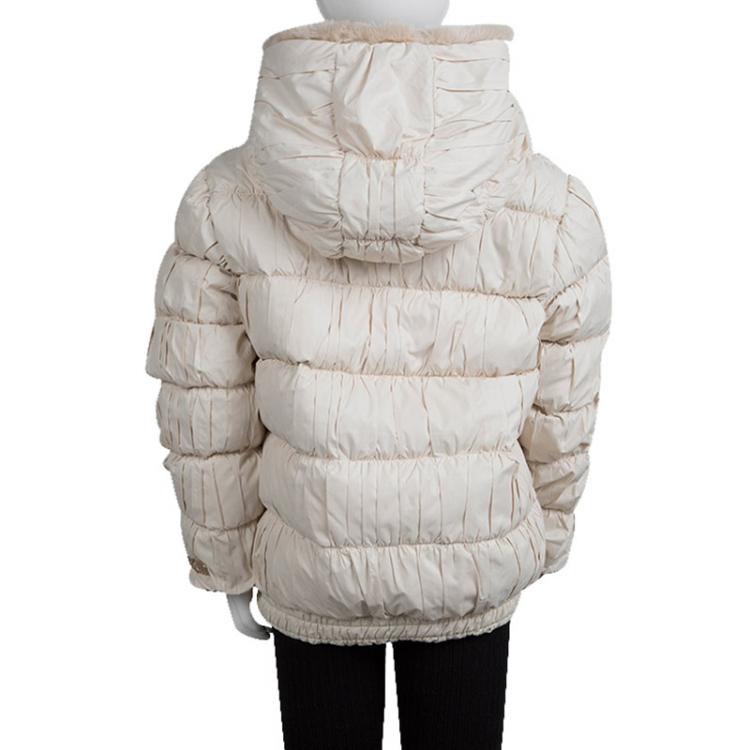 Pre Owned Roberto Cavalli Angels Off white Puffer Jacket 10 Yrs