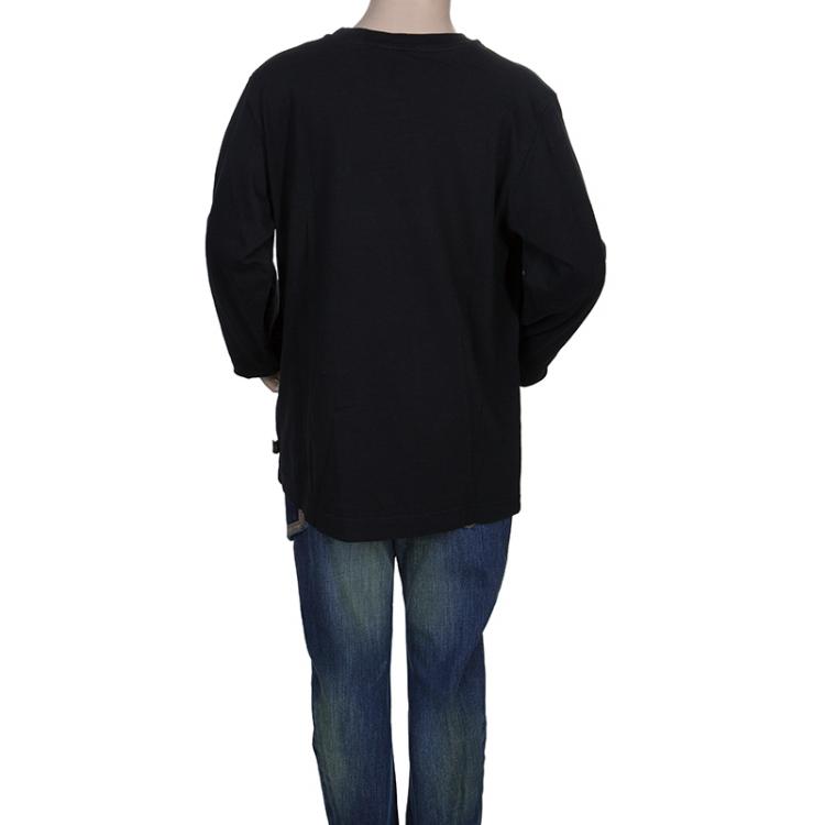 Pre Owned  Roberto Cavalli Devils Black Rubber Graphic Print Long Sleeve Tshirt 8 Yrs