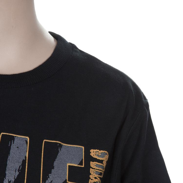 Pre Owned  Roberto Cavalli Devils Black Rubber Graphic Print Long Sleeve Tshirt 8 Yrs