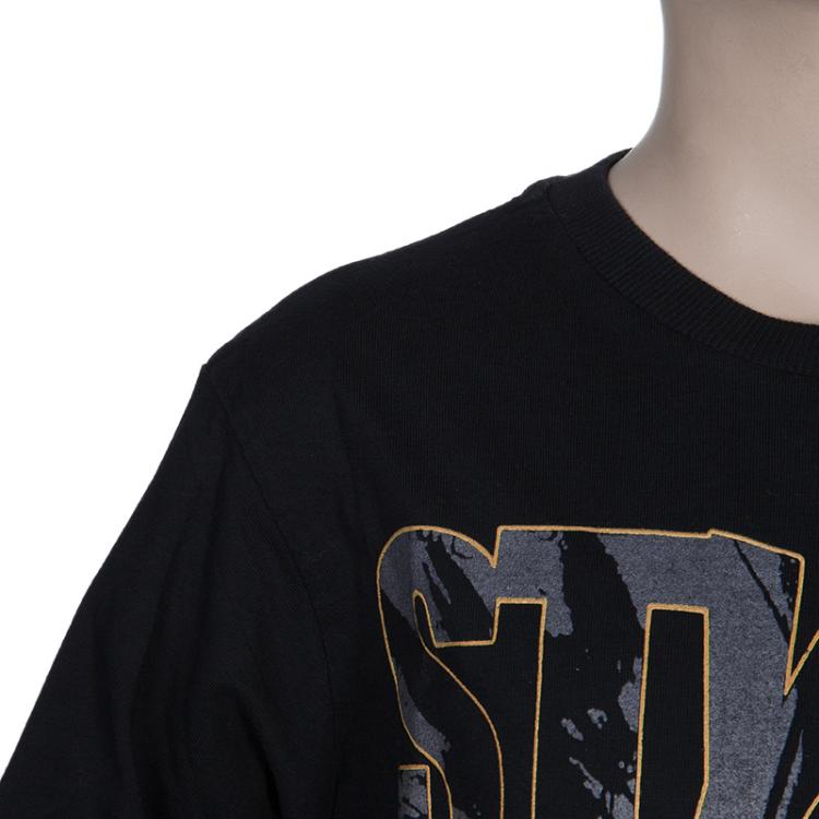 Pre Owned  Roberto Cavalli Devils Black Rubber Graphic Print Long Sleeve Tshirt 8 Yrs