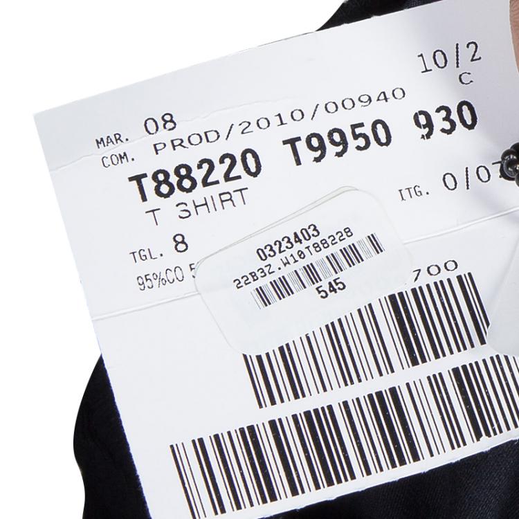 Pre Owned  Roberto Cavalli Devils Black Rubber Graphic Print Long Sleeve Tshirt 8 Yrs