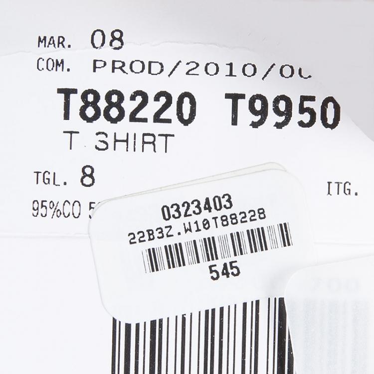 Pre Owned  Roberto Cavalli Devils Black Rubber Graphic Print Long Sleeve Tshirt 8 Yrs