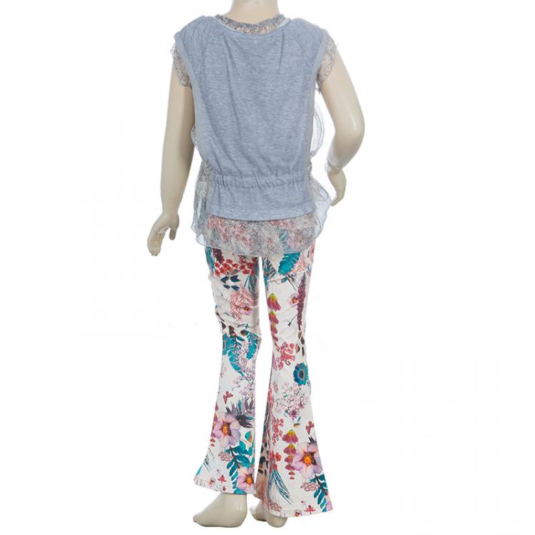 Pre Owned Roberto Cavalli Multicolor Floral Print Jeans 6 Yrs