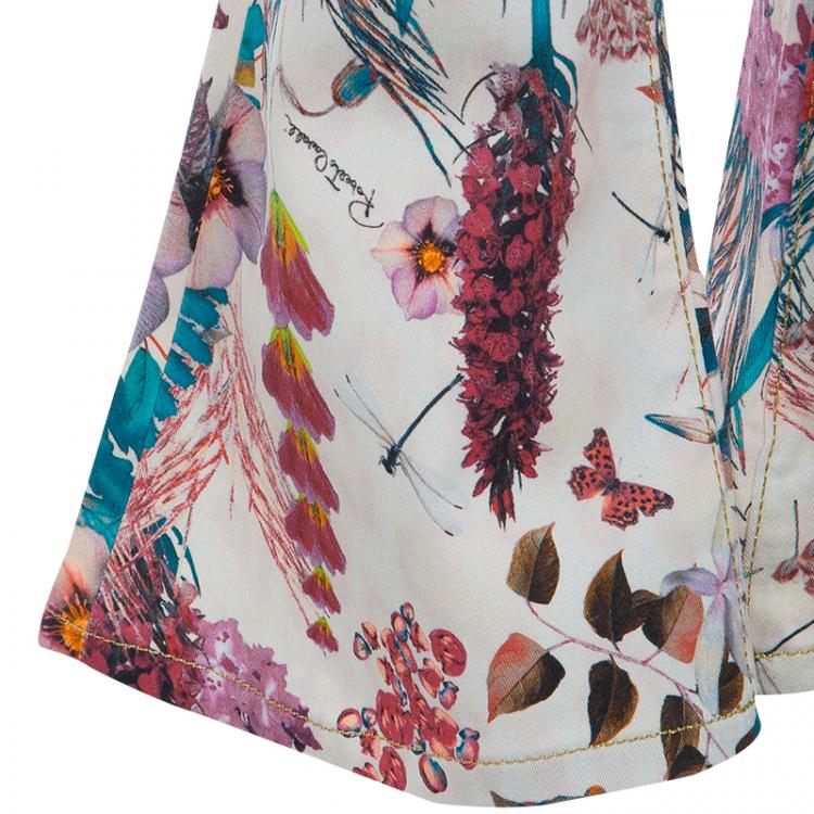 Pre Owned Roberto Cavalli Multicolor Floral Print Jeans 6 Yrs