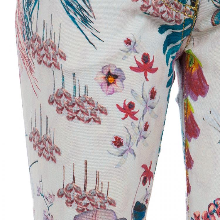 Pre Owned Roberto Cavalli Multicolor Floral Print Jeans 6 Yrs