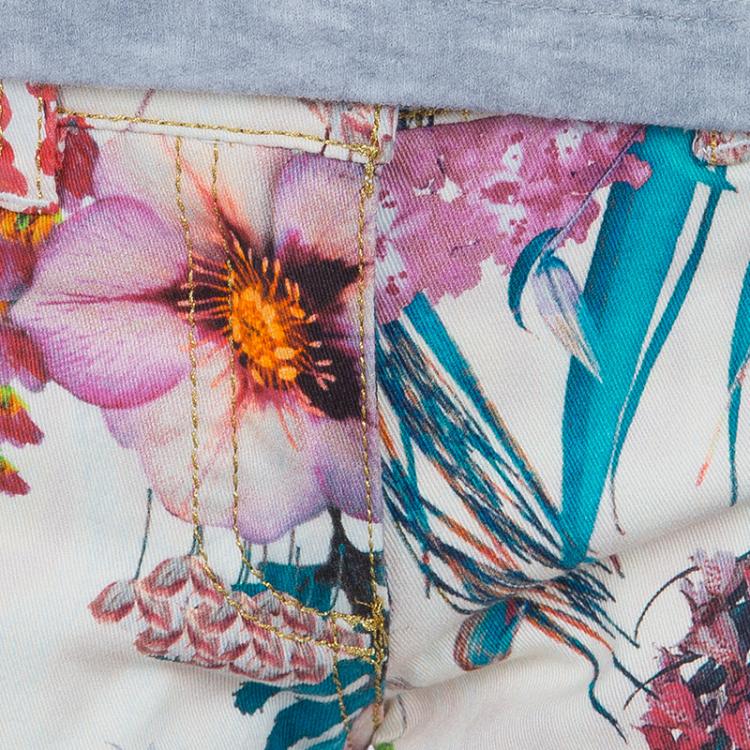 Pre Owned Roberto Cavalli Multicolor Floral Print Jeans 6 Yrs