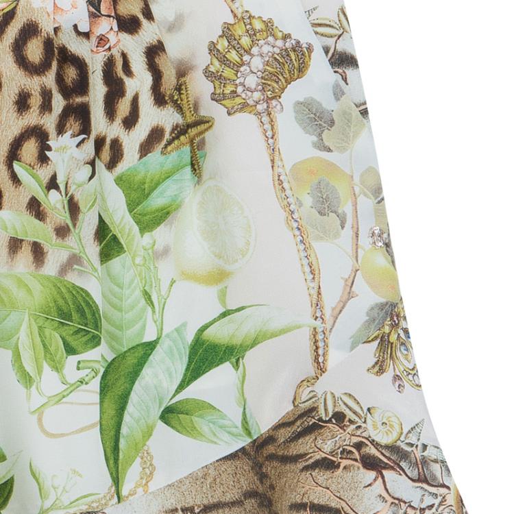 Pre Owned Roberto Cavalli Leopard Print Pleated Shorts 12 Yrs