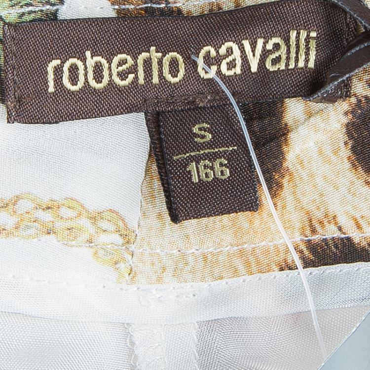 Pre Owned Roberto Cavalli Leopard Print Pleated Shorts 12 Yrs