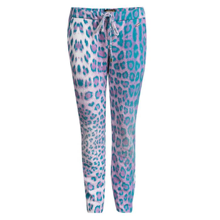 Pre Owned Roberto Cavalli Multicolor Leopard Printed Tracksuit 10 Yrs