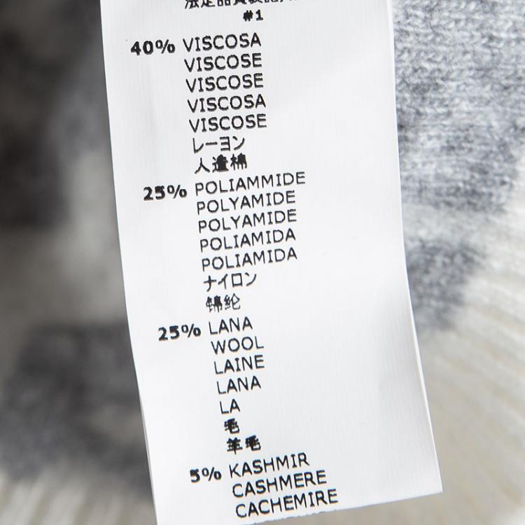 Pre Owned Roberto Cavalli Grey Logo Pattern Crew Neck Mini Sweater Dress 10 Yrs