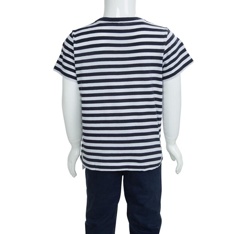 Pre Owned Stella McCartney Kids Striped Jersey Donut Print Crew Neck T-Shirt 6 Yrs