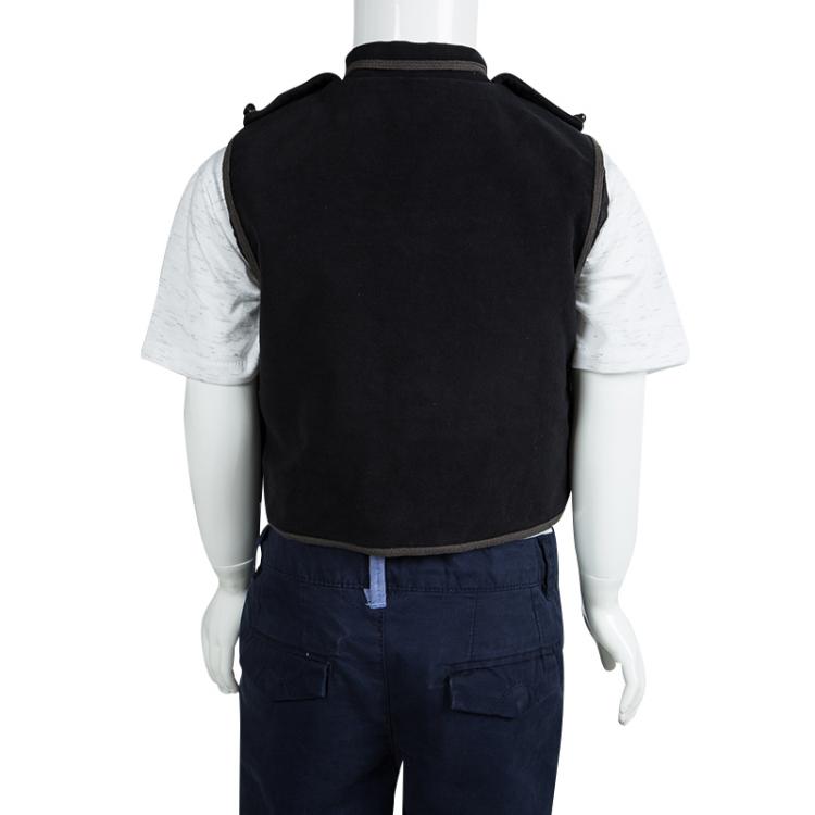 Pre Owned Stella Mccartney Kids Grey Cropped Sleeveless Jay Military Vest 10 Yrs