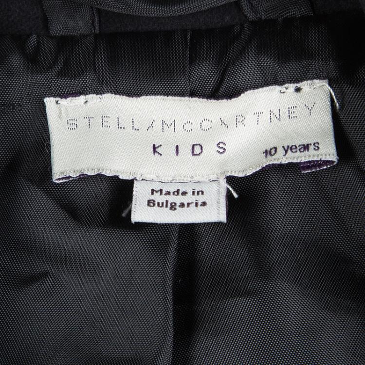 Pre Owned Stella Mccartney Kids Grey Cropped Sleeveless Jay Military Vest 10 Yrs