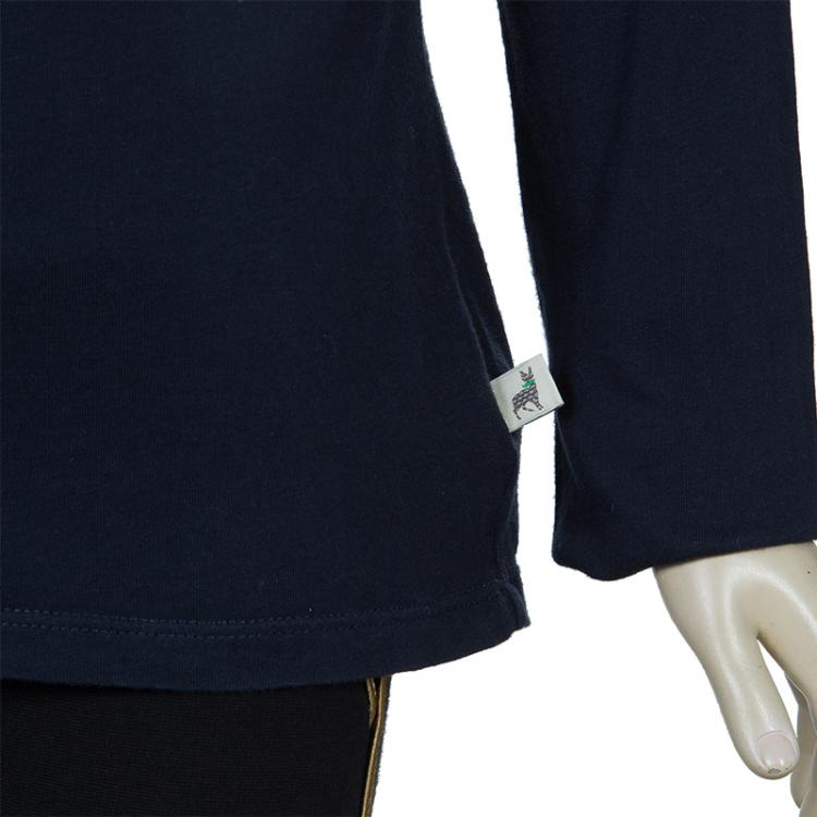 Pre Owned Stella McCartney Kids Navy Blue Graphic Print Long Sleeve T Shirt 8 Yrs