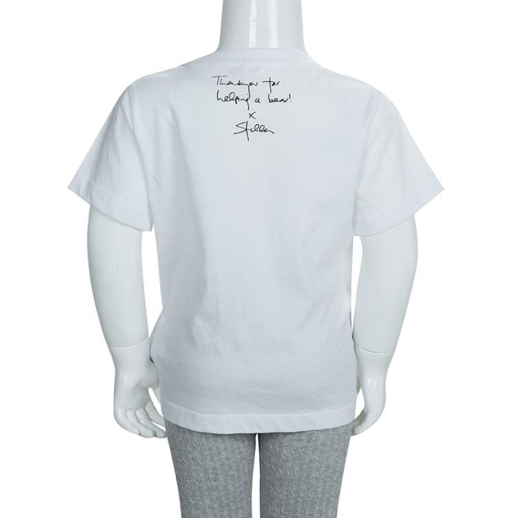 Pre Owned Stella McCartney Kids White Polar Bear Print T-Shirt 4 Yrs