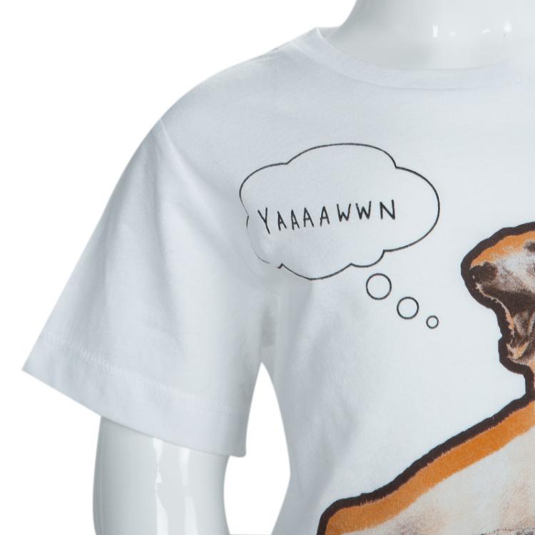 Pre Owned Stella McCartney Kids White Polar Bear Print T-Shirt 4 Yrs