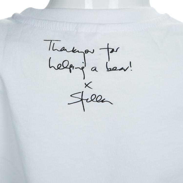 Pre Owned Stella McCartney Kids White Polar Bear Print T-Shirt 4 Yrs