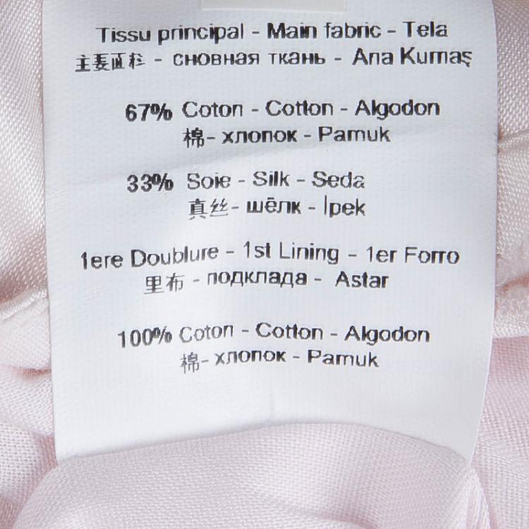 Pre Owned Tartine Et Chocolat Pale Pink Satin Long Sleeve Dress 1 Yr