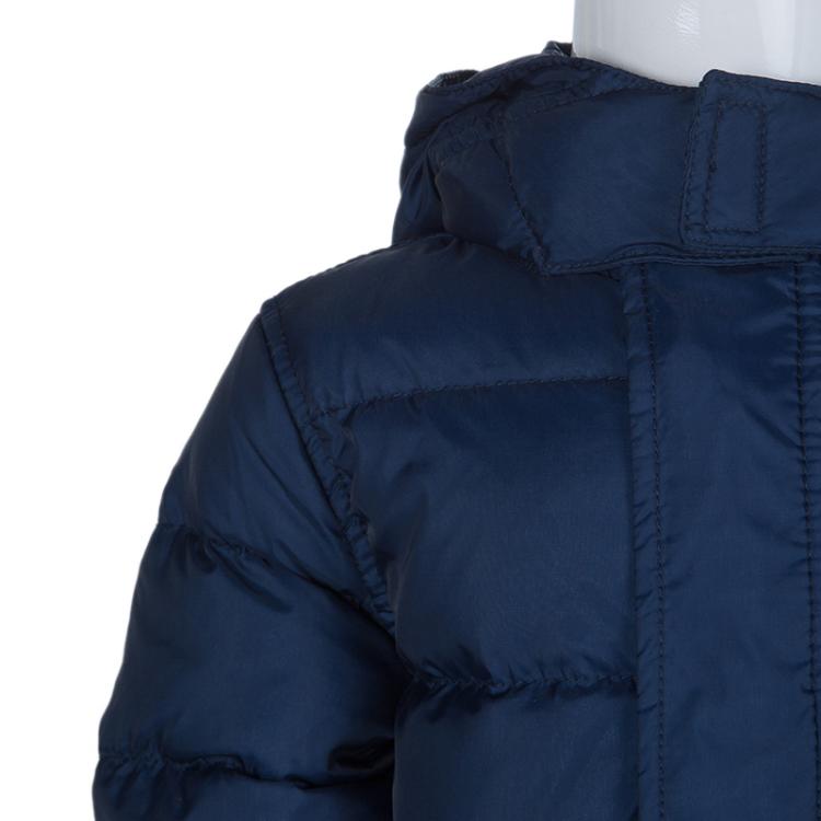 Pre Owned Tommy Hilfiger Blue Quilted Hooded Nirvada Down Jacket 4 Yrs