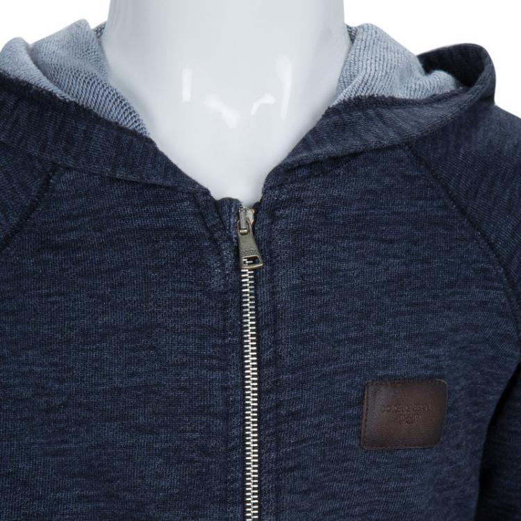 Pre Owned Dolce and Gabbana Washed Indigo Terry Hooded Sweatshirt 4 Yrs