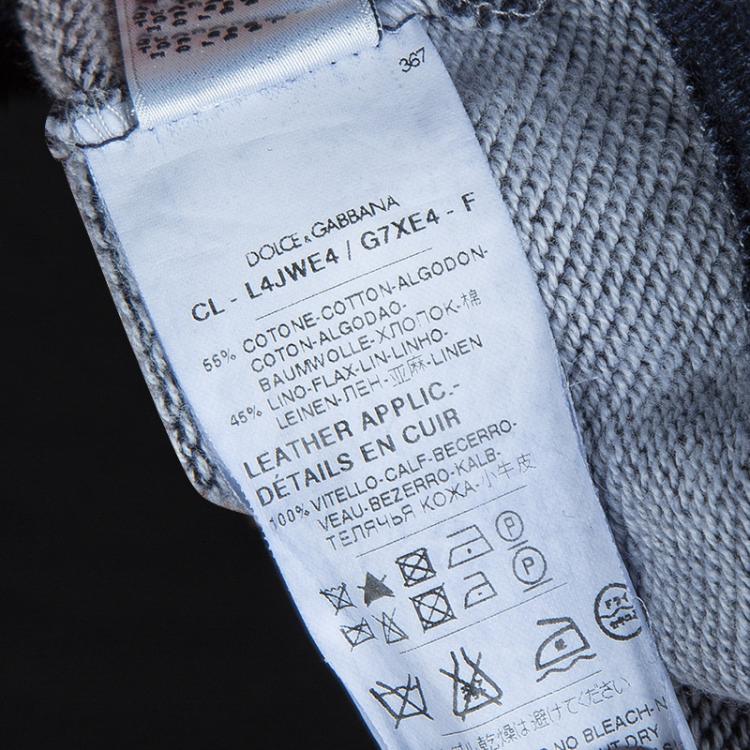 Pre Owned Dolce and Gabbana Washed Indigo Terry Hooded Sweatshirt 4 Yrs