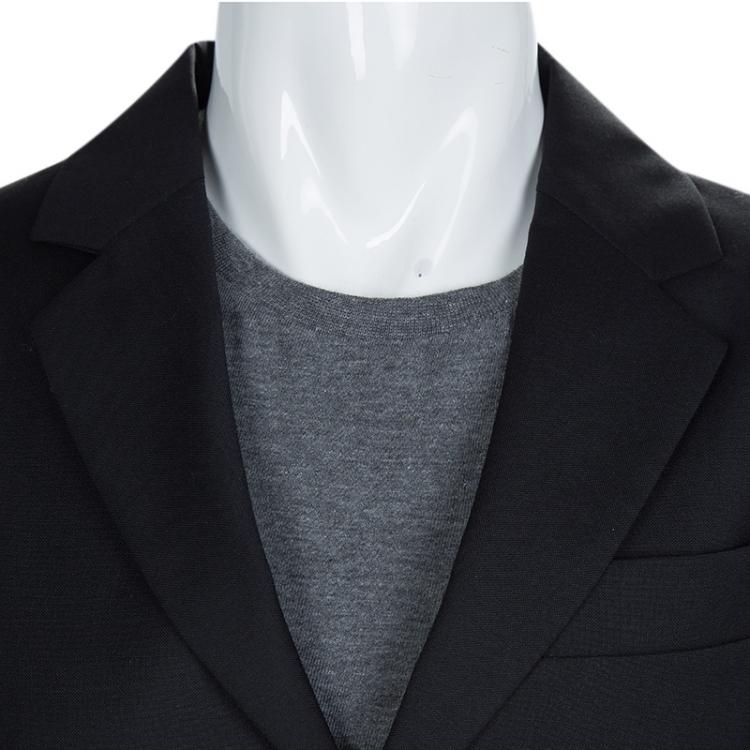 Pre Owned Young Versace Black Wool Pant Suit 8 Yrs