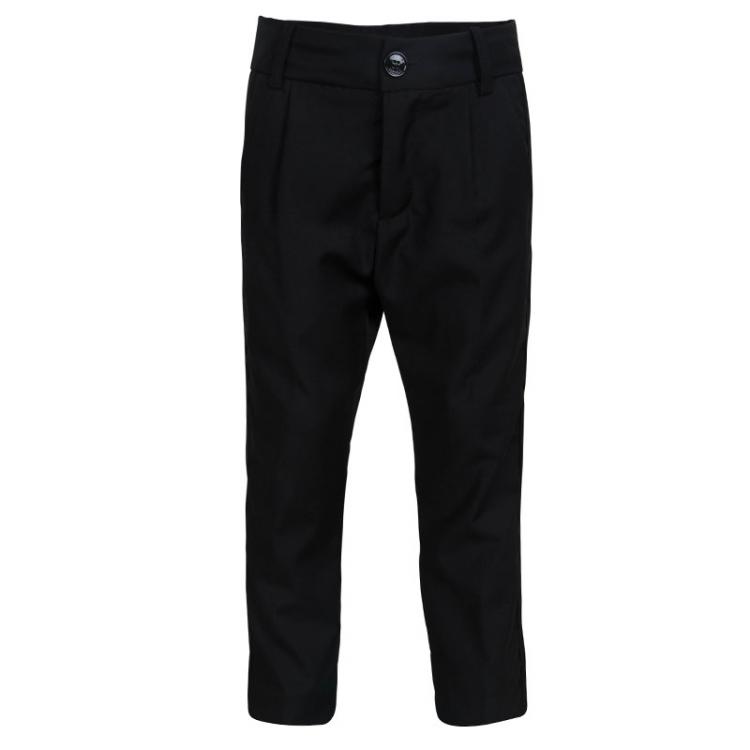 Pre Owned Young Versace Black Wool Pant Suit 6 Yrs