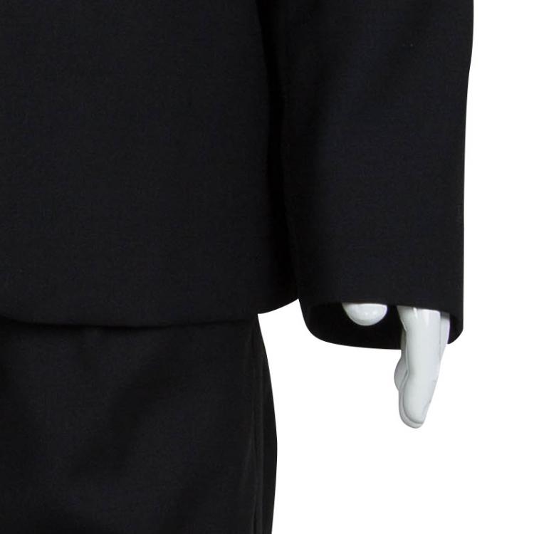 Pre Owned Young Versace Black Wool Pant Suit 6 Yrs