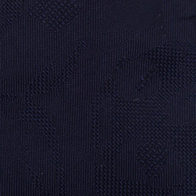 Pre Owned Alexander McQueen Navy Blue Tonal Floral Jacquard Silk Tie  