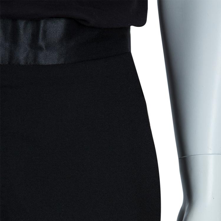 Pre Owned Alexander McQueen Black Tux Wool Trousers M