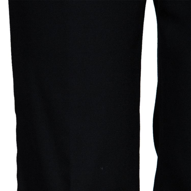 Pre Owned Alexander McQueen Black Tux Wool Trousers M