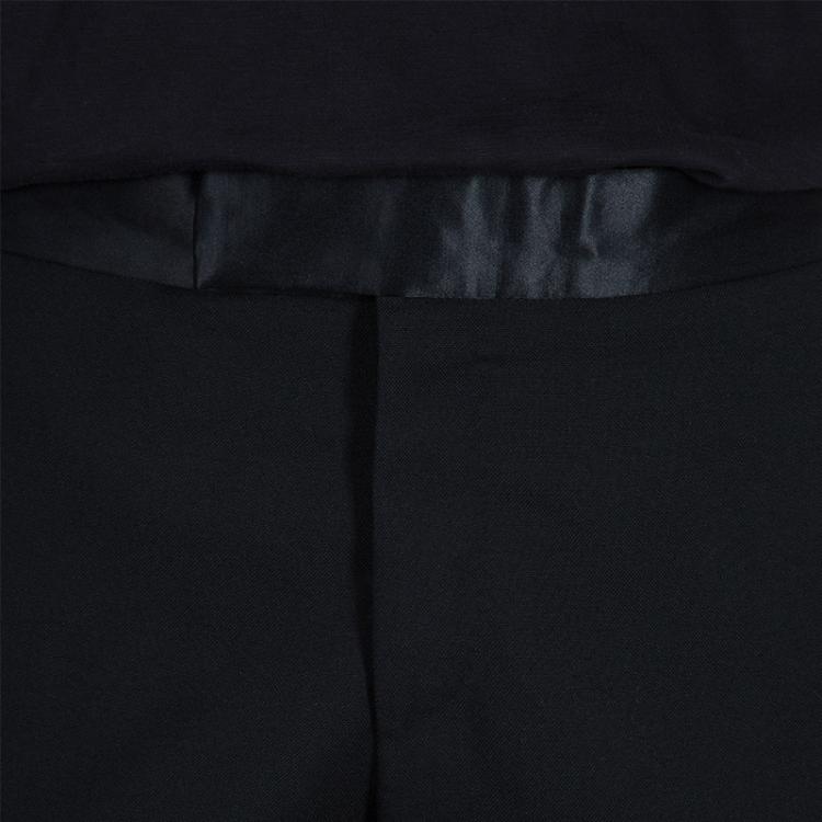Pre Owned Alexander McQueen Black Tux Wool Trousers M