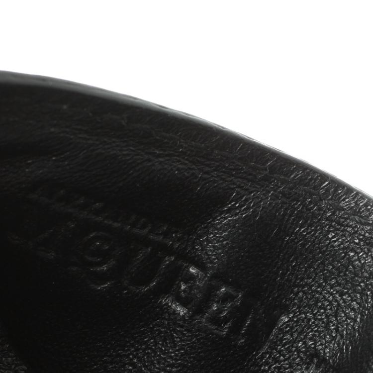 Pre Owned Alexander McQueen Grey Leather Card Holder