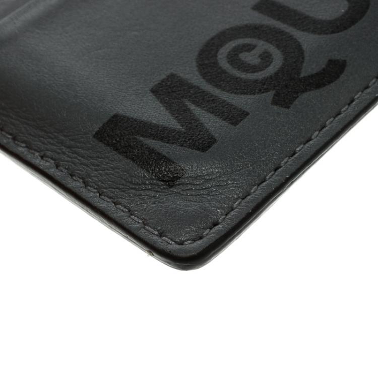 Pre Owned Alexander McQueen Grey Leather Card Holder