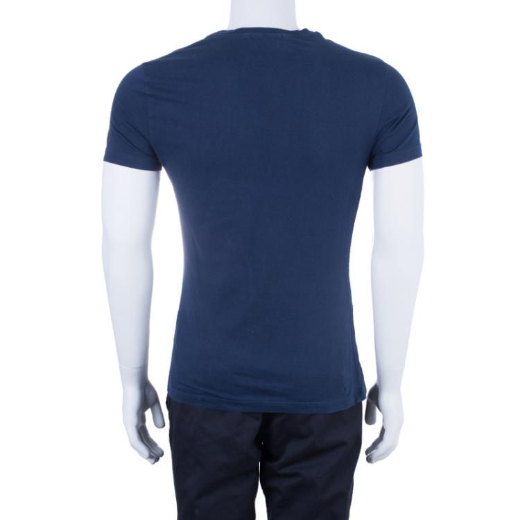 Pre Owned Alexander McQueen Blue Skull Men's T-Shirt S