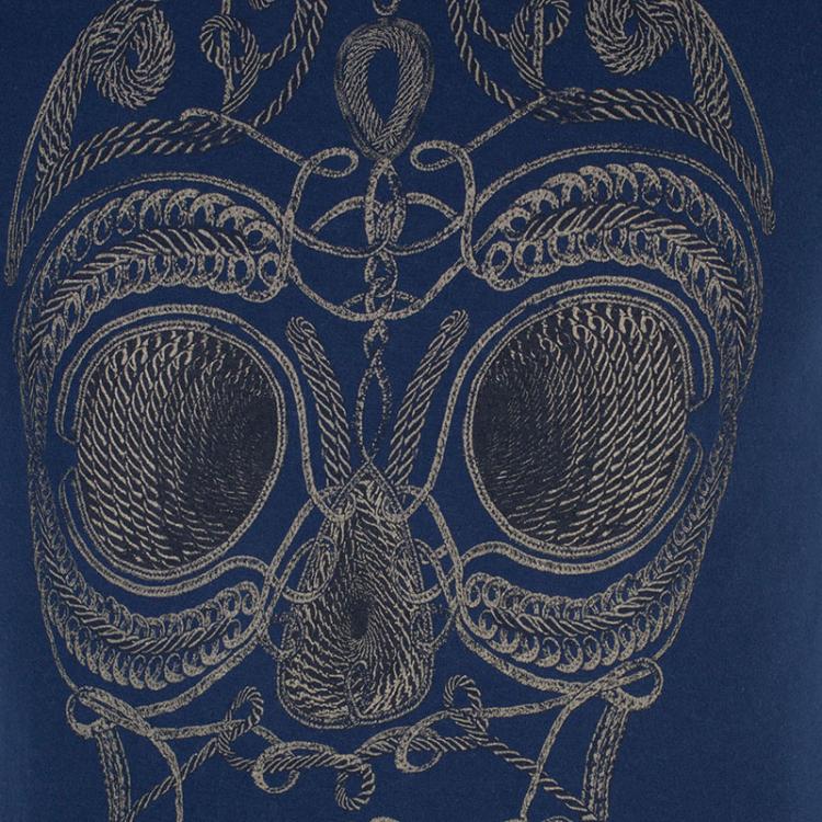 Pre Owned Alexander McQueen Blue Skull Men's T-Shirt S