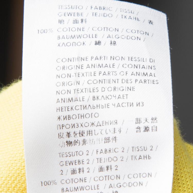 Pre Owned Alexander McQueen Yellow Buckle Detail Polo T-Shirt  XS