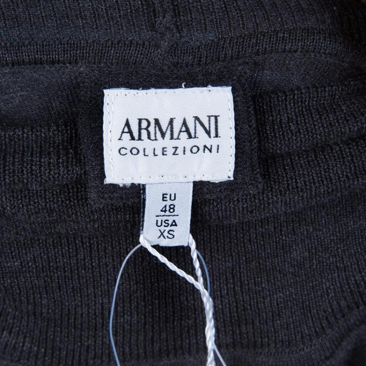 Pre Owned Armani Collezioni Grey Turtleneck Sweater M
